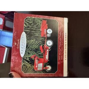 1955 Murray Tractor and Trailer Hallmark Keepsake Ornament Set